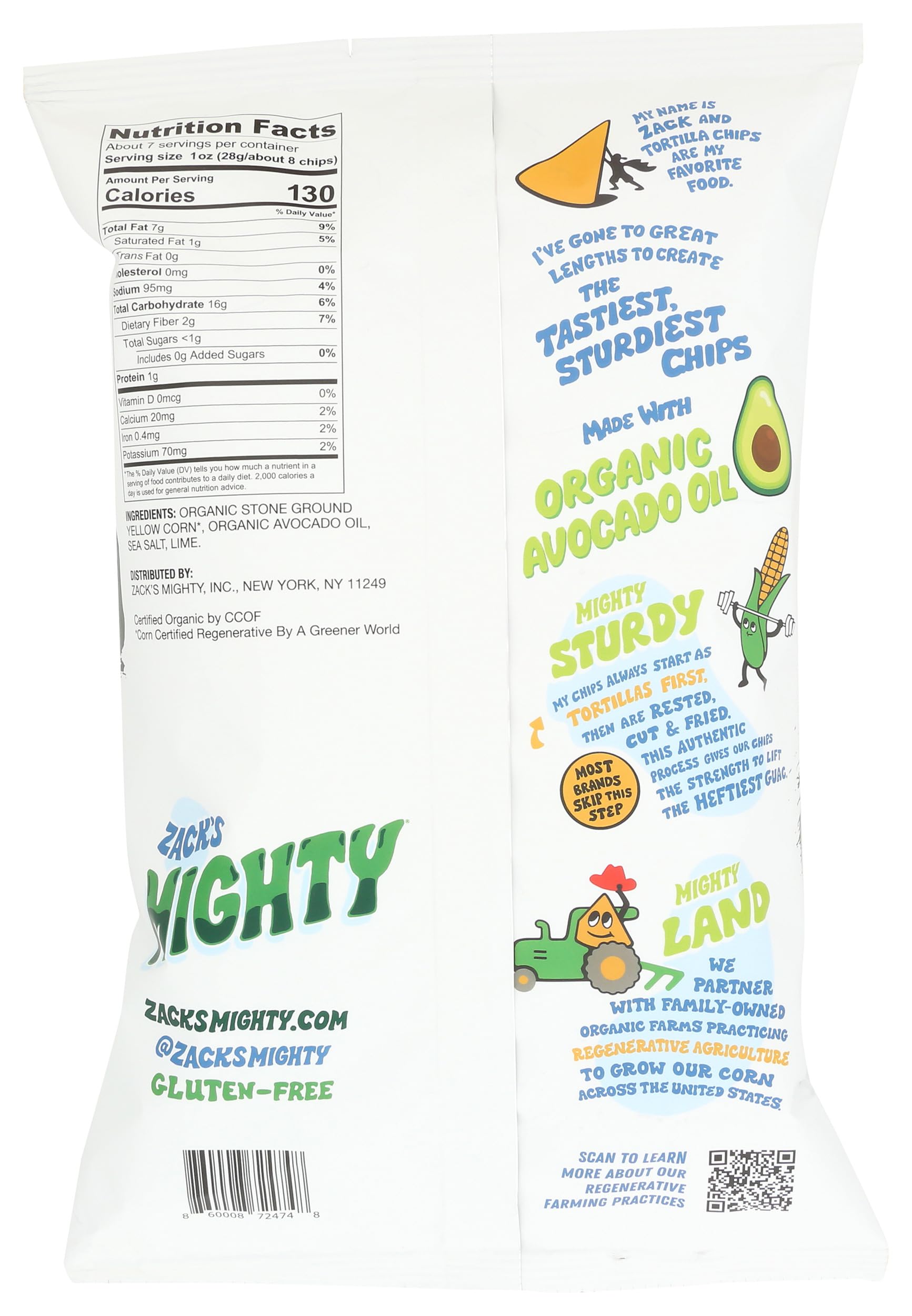 Amazon.com: Zack's Mighty Tortilla Chips, Avocado Oil Sea Salt
